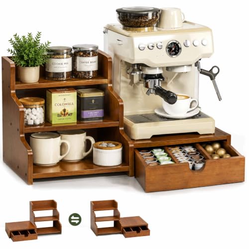 Coffee Tea Bar Accessories Office Corner Stand Station