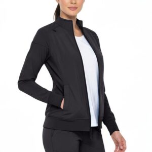 Monarch Uniforms Womens Scrub Jacket Zippered Warm-up Jacke