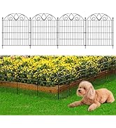 20 Pack Garden Fence Post, 5 Feet Heavy Duty Metal U-Post for Wire Fence, No Dig Garden Fence Sta...