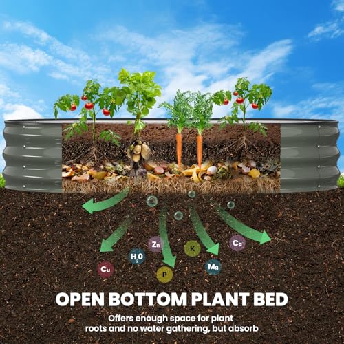 Rust-Resistant Steel Garden Bed for Vegetables Herbs Flowers