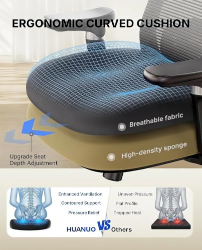 High Back Mesh Desk Chair with 3D Headrest
