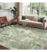 GENIMO Vintage Oriental Rug 8x10, Machine Washable Area Rug with Non Slip Backing, Ultra-Thin Lig...