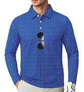 ZITY Long Sleeve Polo Shirts for Men Print Golf Shirts UPF 50+ Lightweight Casual Collared Shirts...
