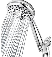 DAKINGS High Pressure Filtered Shower Head with Handheld, Upgrade Magnetic 10-Mode Handheld Showe...