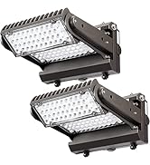 Dusk to Dawn 60W Rotatable LED Wall Pack Light, 5000K 8400LM 400-600W HPS/HID Equivalent, ETL Adj...