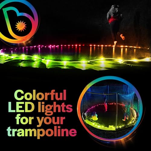 Color Changing - Motion Sensing - Changes Colors When You Jump - Fits 8FT 10FT 12FT 14FT 15FT Trampolines - Battery Powered