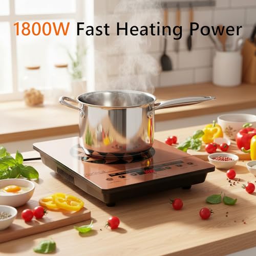 One Burner Ceramic Cooktop 1800W with Touch Control