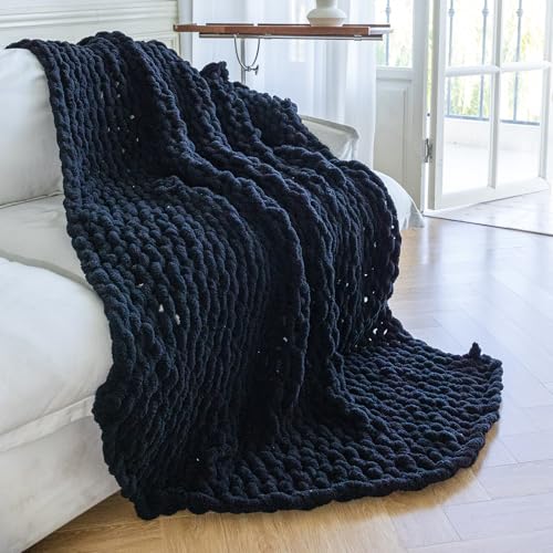 100% Woven Blanket Rope Knot Throw Blanket for Couch
