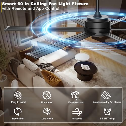 Indoor/Outdoor Ceiling Fan for Patio