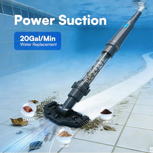 20 Gallons/Min Powerful Suction & Lightweight