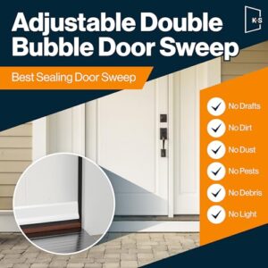 Adjustable Double Bubble Door Sweep