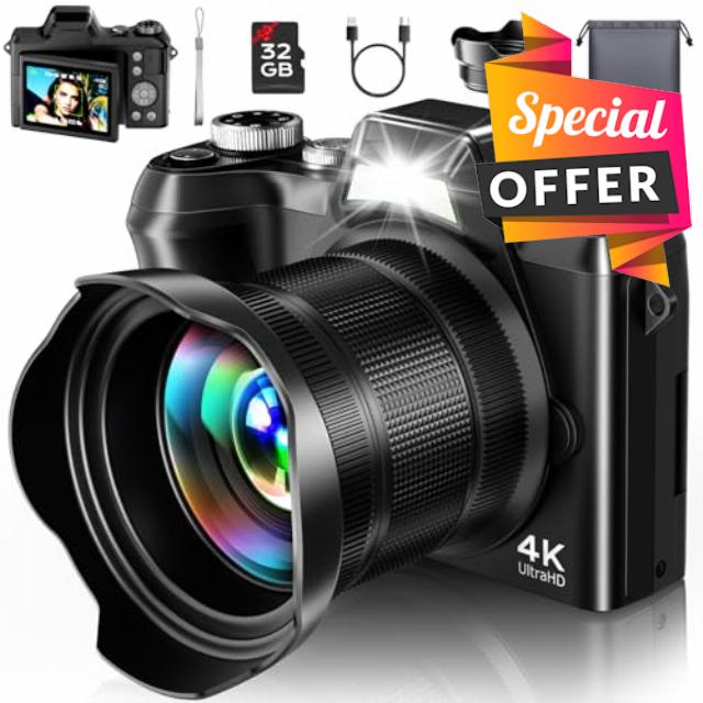 4K Digital Camera for Photography Travel