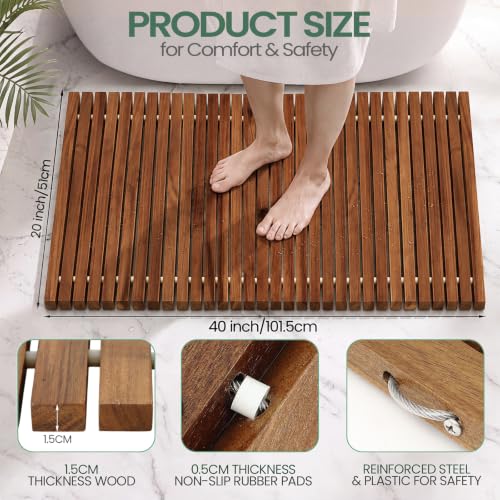 Teak String Platform for Walk-in Shower