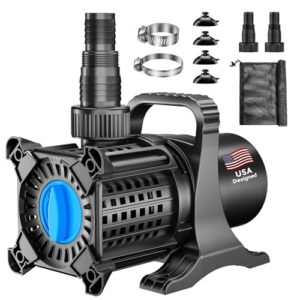2600 GPH Adjustable Flow Submersible Water Pump with Filter Bag