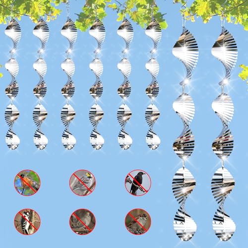 3D Wind Spinners Outdoor Bird Scarer Discs Set Pigeon Deterrent