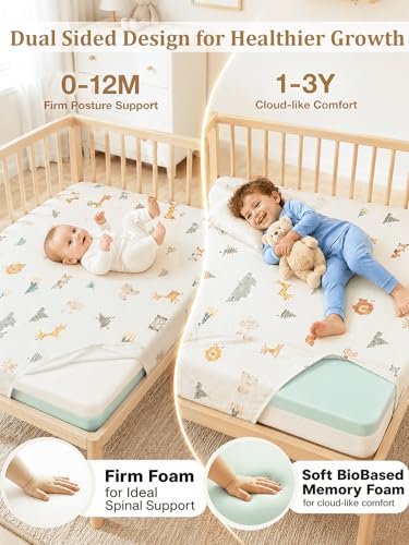 Pack and Play Mattress Pad;Use Excluded-Breathable Soft Memory Foam Firm Mattress