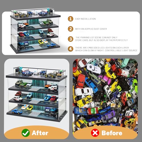 Parking Garage Diorama with 4 Levels Maximum 58 Cars