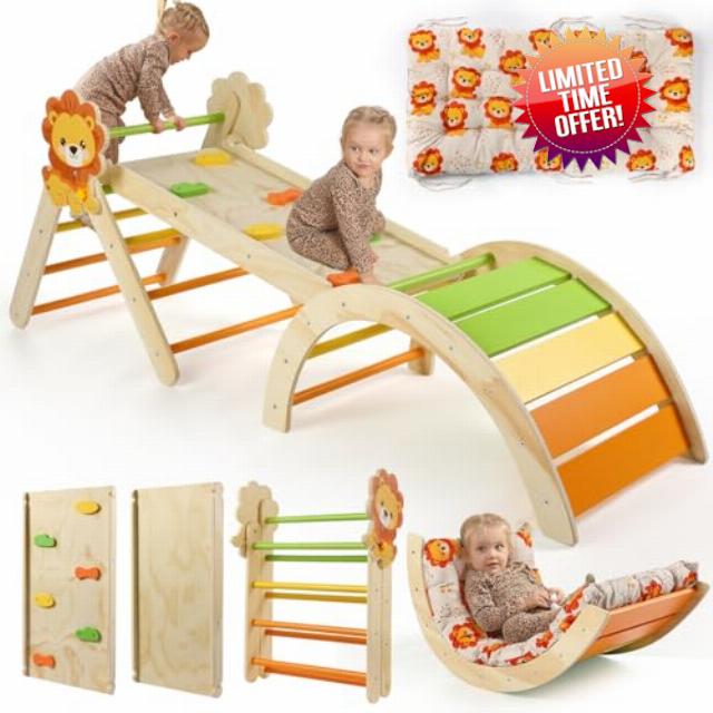 Yopnoyik Pikler Triangle Set with Cushion