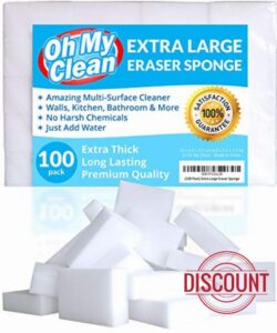 (100 Pack) Extra Large Eraser Sponge – Extra Thick