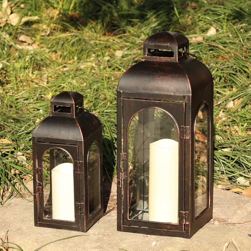 20" Metal Frame Candle Holders Hanging Lights