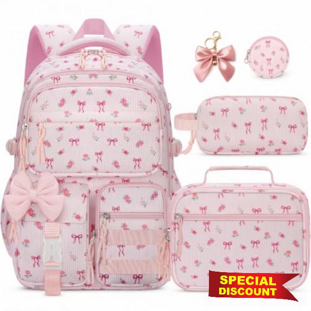 Girls Backpack with Lunch Box