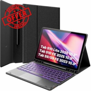 GreenLaw Case with Keyboard for Galaxy Tab S10 Lite/ S10 FE /S9 FE 5G 10.9 /S9 11 Inch