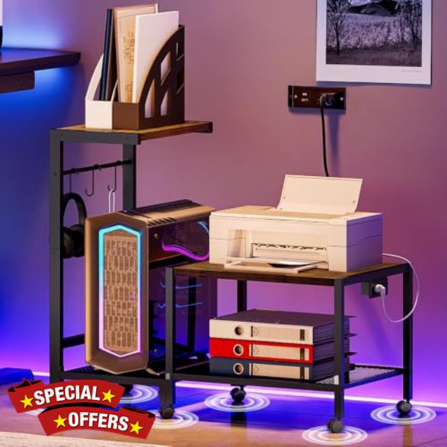 RALGEND Printer Stand with Computer Tower Stand