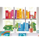 JarThenaAMCS Boho Book Window Clings Inspirational Window Stickers Double Sided Motivational Glas...