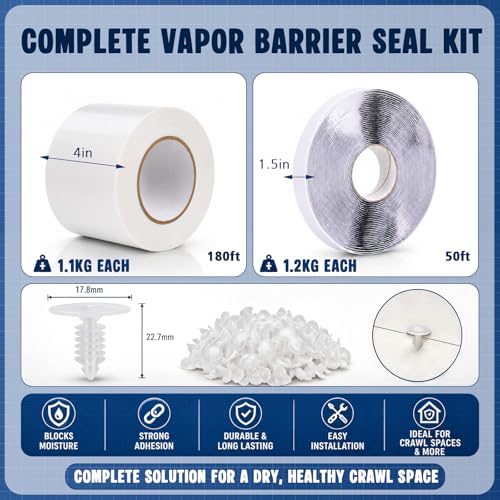 Pins Fasteners for Crawl Space Encapsulation & Foundation Protectio