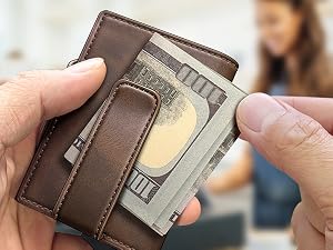 LEATHER-WRAPPED MONEY CLIP