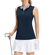 WOMEN'S Q-ZIPSLEEVELESS GOLF SHIRTS