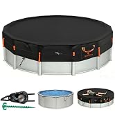 GuardKove Super Windproof 18 Ft Round Pool Cover for Framed Swimming Pools