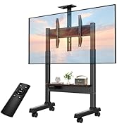 Heavy Duty Mobile TV Stand for 32-100 Inch Large TVs up to 200lbs, Mobile TV Floor Stand on Wheel...