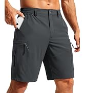 TACVASEN Men's Hiking Cargo Shorts 9" Quick Dry Lightweight Water Resistant Shorts Casual Golf Wo...