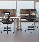 Sweetcrispy Office Computer Desk Chair Set of 2, Ergonomic High-Back Mesh Rolling Work Swivel Cha...