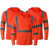 JKSafety Hi Vis Shirts for Men Women Class 3 High Visibility Shirts with Reflective Strips Long S...