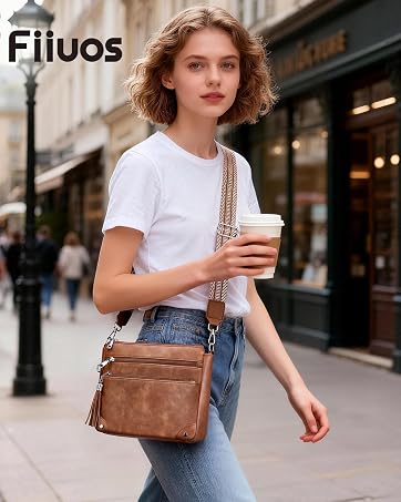 Fiiuos Crossbody Bag for Women, Lightweight Puffer Sling Purse with RFID Blocking Pocket & Remova...