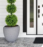 Luyue 2 Pack Artificial Boxwood Ball 3FT Fake Boxwood Topiary Tree Set of 2 Faux 3 Balls Tree Top...