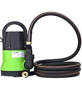 Rainbro 1/2 HP Thermoplastic Submersible Sump Pump With Vertical Float Switch, Utility Pump, Mode...