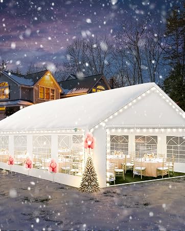 COBIZI 13x26 FT Party Tent Heavy Duty, Large Outdoor Event Tents for Parties with 8 Sidewalls & B...