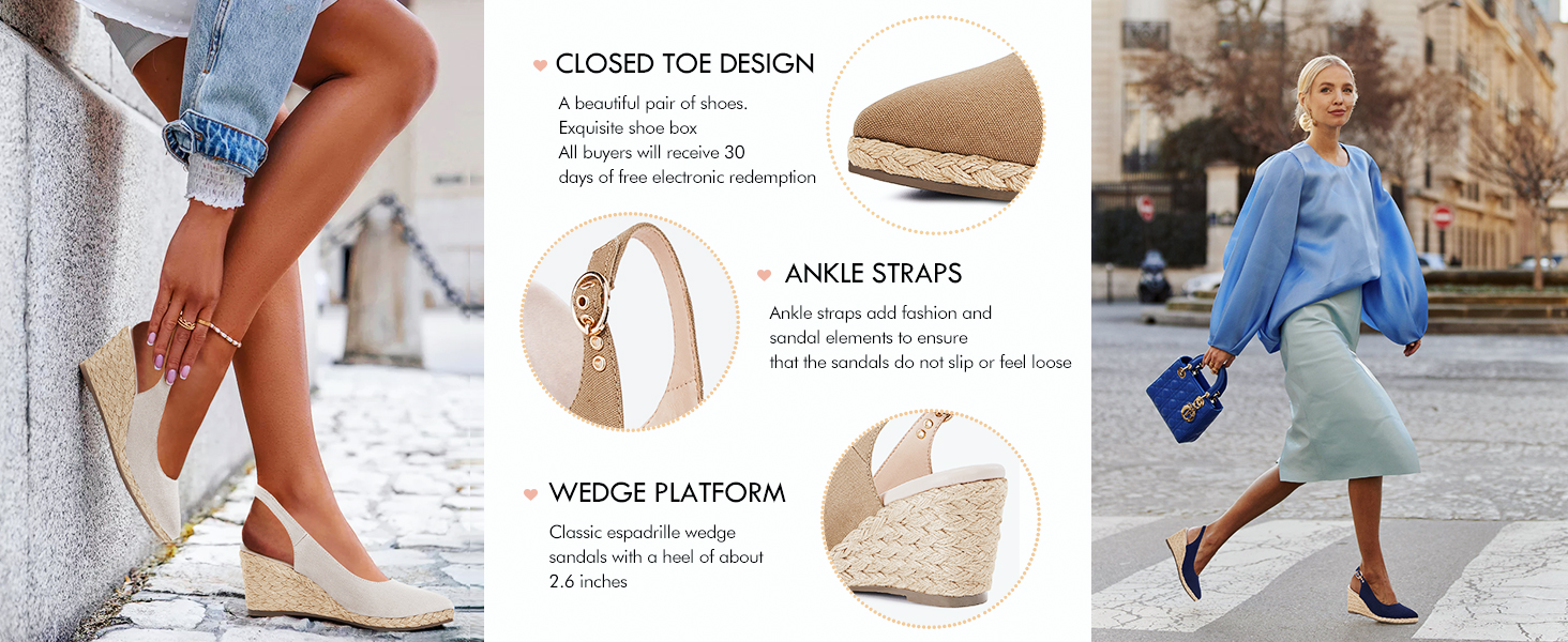 Womens Wedge Sandals Espadrilles