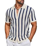 COOFANDY Mens Short Sleeve Cuban Guayabera Shirt Casual Summer Beach Button Down Shirts