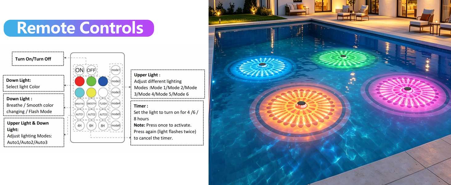 floating pool lights