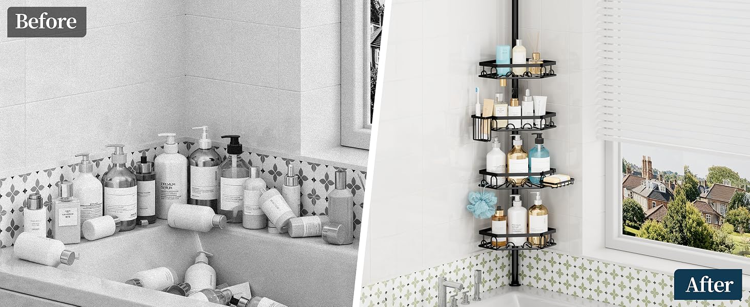 shower caddy tension rod