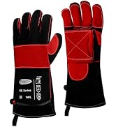 JKSafety Welding Gloves for Men,932°F Heat Resistant Gloves Mitts for Welders,Stick,Tig,Mig,Forge...