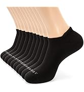 MONFOOT Men's/Women's 5-10 Pairs Athletic Cushion Running Performance Heel Tab Ankle Socks, Multi...