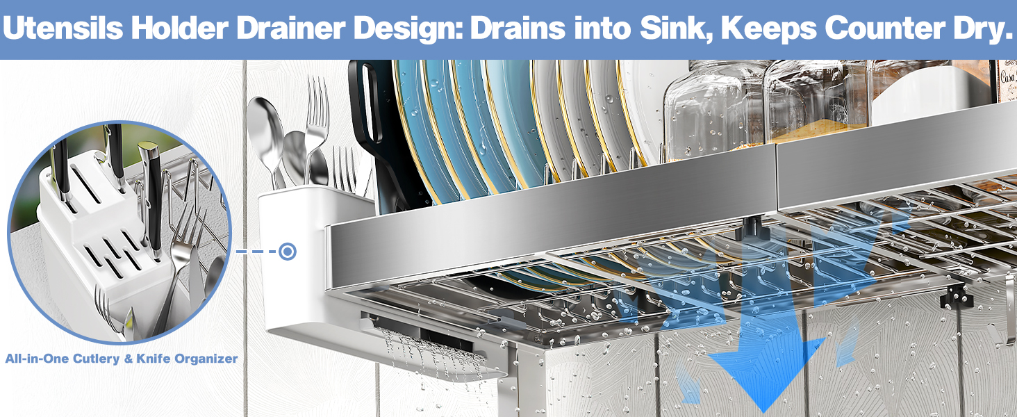 over the sink dish drainer drying rack