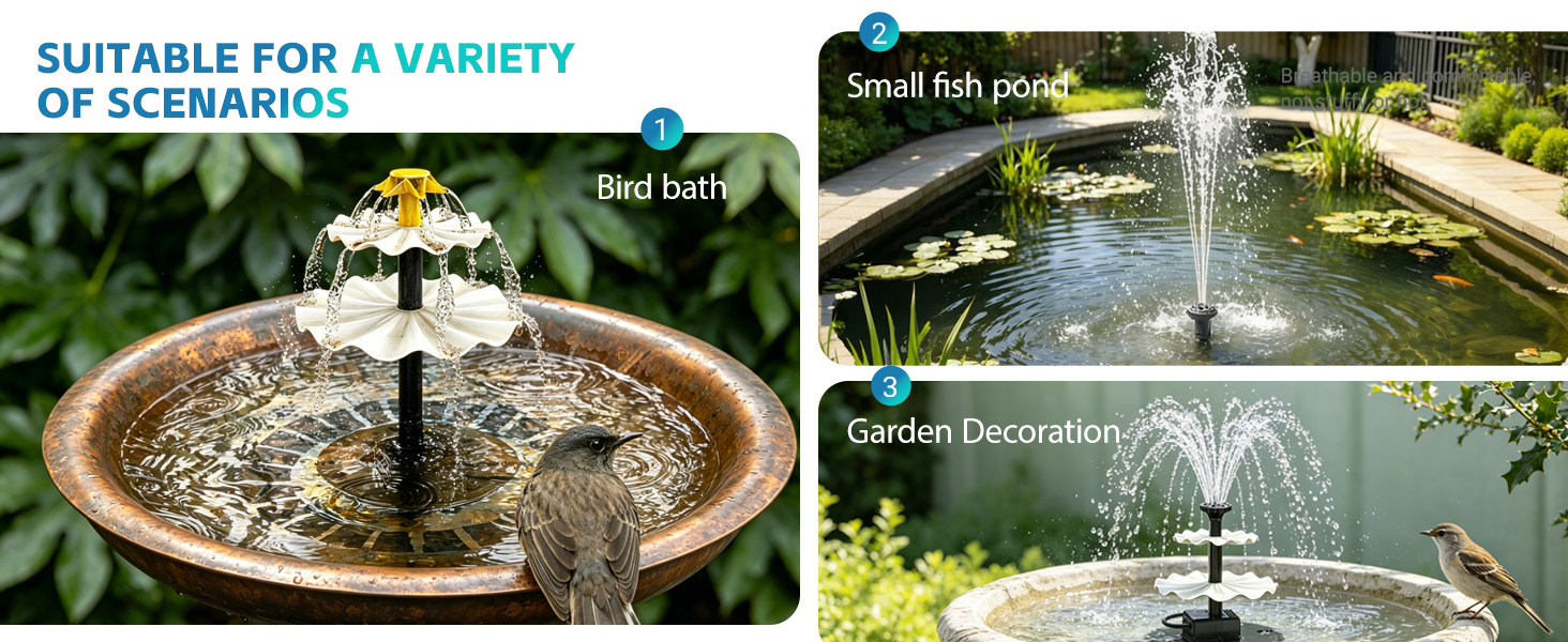solar water pump solar water fountain solar powered water fountain bird bath fountains solar power