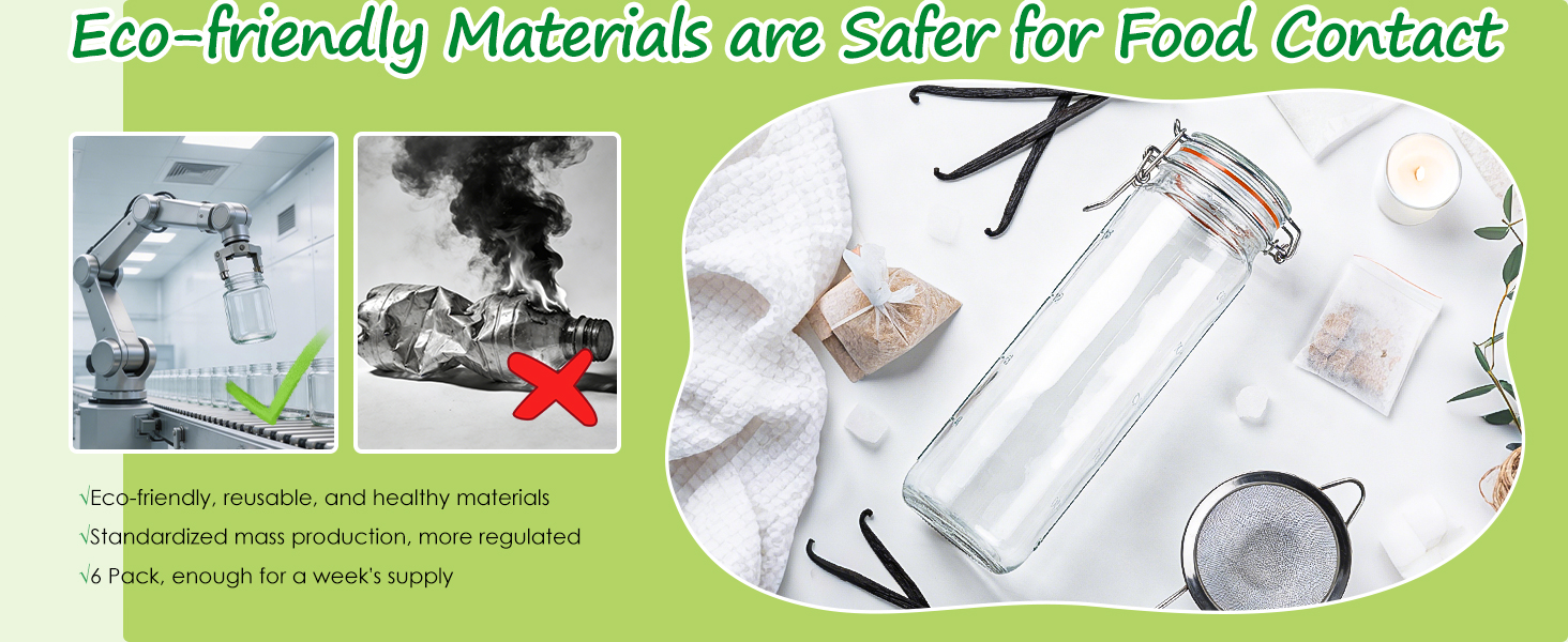 glass bottles with airtight lid