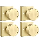 Haidms Gold Front Door Handle with Deadbolt, Exterior Door Lock Set and Deadbolt, Gold Entry Door...